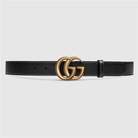 gucci 409416 ap00t 1000|Men's Slim Black Leather Belt With Gold Double G Buckle.